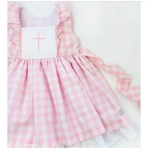 NIB Tabitha Twinkle Pink Gingham Charlotte Easter Cross Dress Sz 2